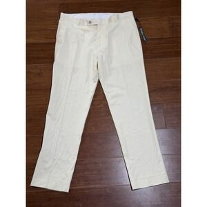Paisley & Gray Pants Mens 32x32 White Slim Fit Stretch Dress Chino Casual